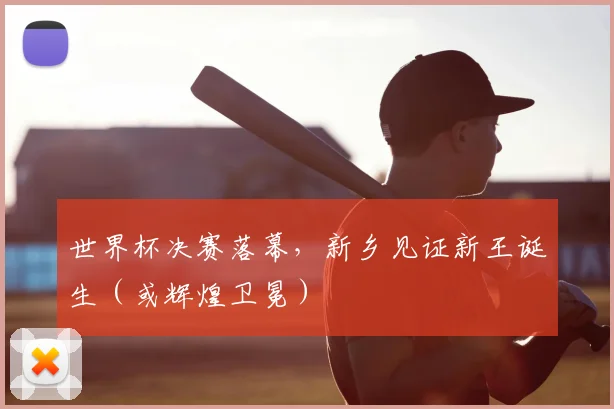 世界杯决赛落幕，新乡见证新王诞生（或辉煌卫冕）